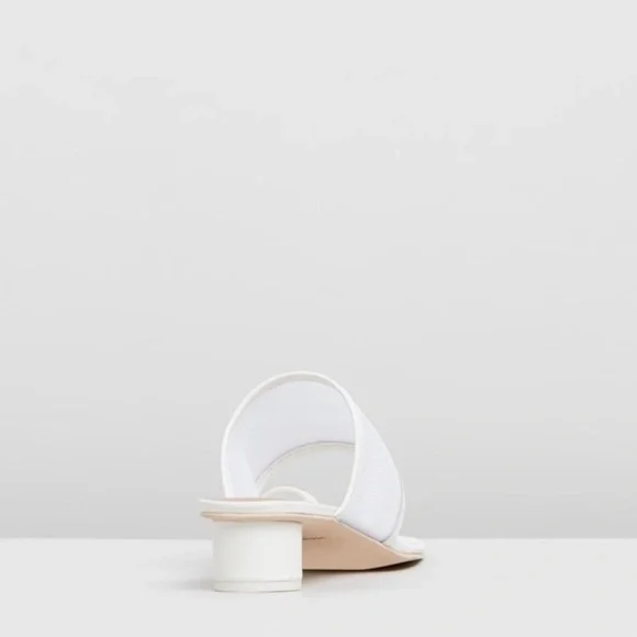 Dolce Vita White Mesh Round Block Heel Sandals - Picture 4 of 13